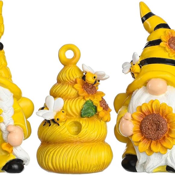 Other - 3PCS Bumble Bee Resin Gnomes Decorations Spring Summer Fall Home Figurines Tiere